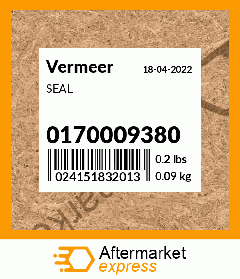 Spare part 0170009380 + SEAL