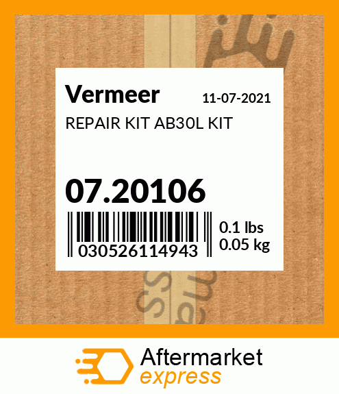 Spare part 07.20106 + REPAIR KIT AB30L KIT