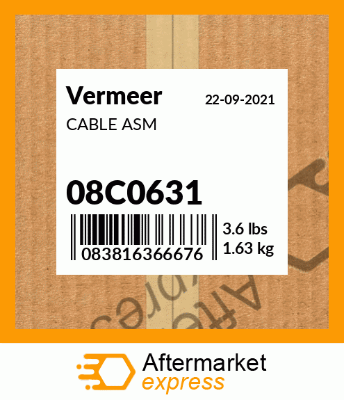 Spare part 08C0631 + CABLE ASM