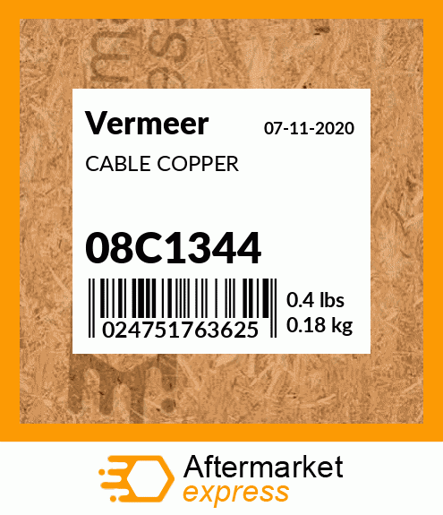 Spare part 08C1344 + CABLE COPPER