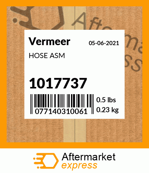 Spare part 1017737 + HOSE ASM