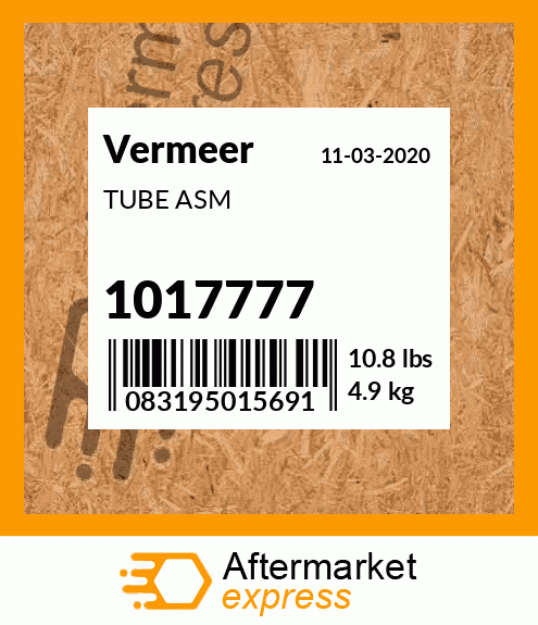 Spare part 1017777 + TUBE ASM