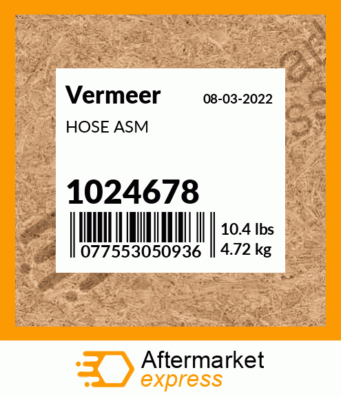 Spare part 1024678 + HOSE ASM