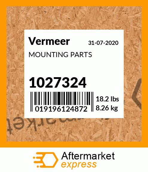 Spare part 1027324 + MOUNTING PARTS