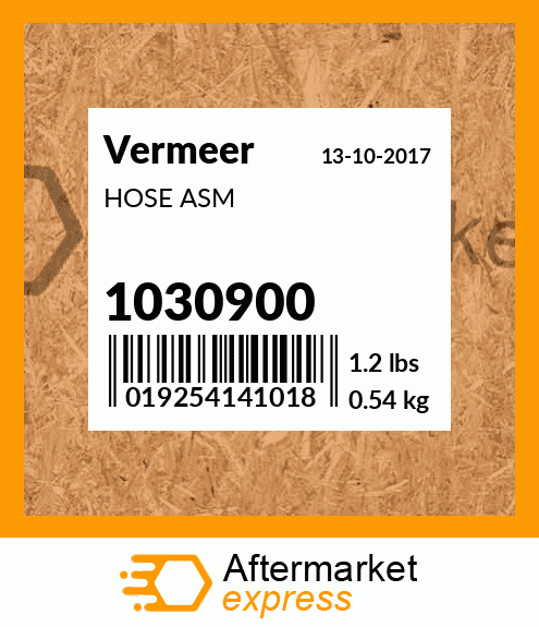 Spare part 1030900 + HOSE ASM