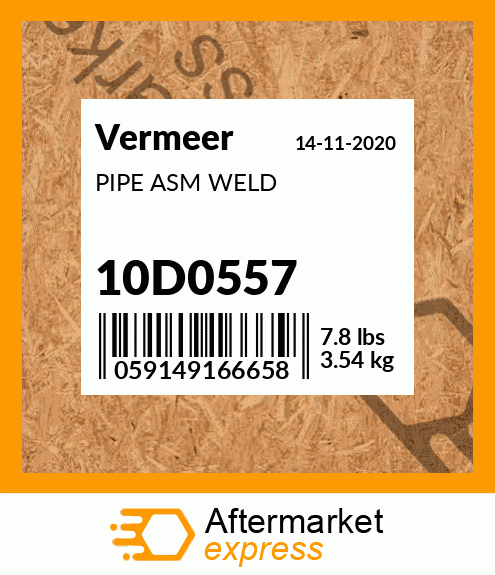 Spare part 10D0557 + PIPE ASM WELD