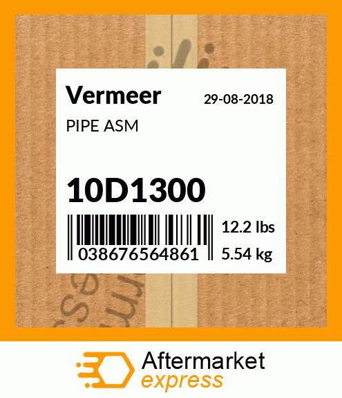 Spare part 10D1300 + PIPE ASM