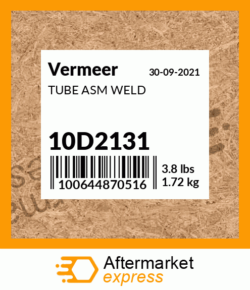 Spare part 10D2131 + TUBE ASM WELD