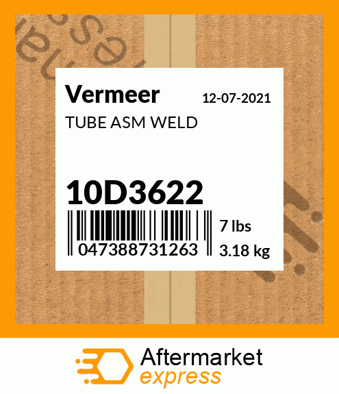 Spare part 10D3622 + TUBE ASM WELD