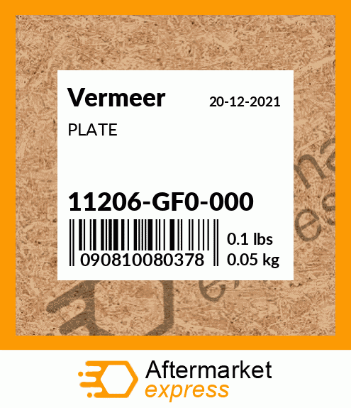 Spare part 11206-GF0-000 + PLATE