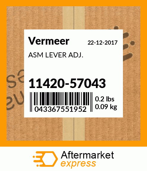 Spare part 11420-57043 + ASM LEVER ADJ.