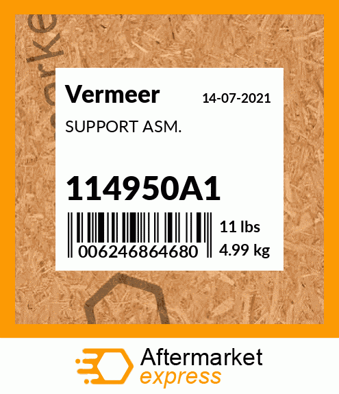 Spare part 114950A1 + SUPPORT ASM.