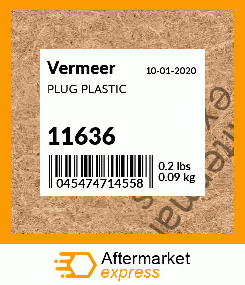 Spare part 11636 + PLUG PLASTIC