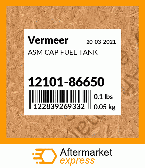 Spare part 12101-86650 + ASM CAP FUEL TANK