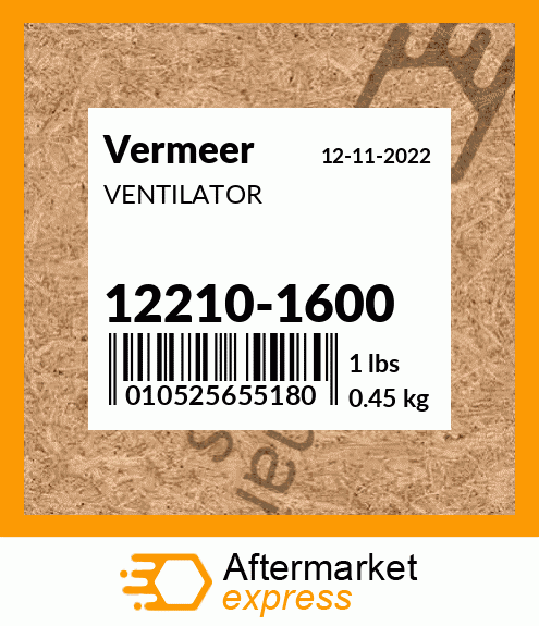 Spare part 12210-1600 + VENTILATOR