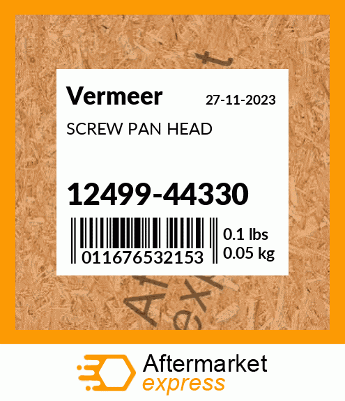 Spare part 12499-44330 + SCREW PAN HEAD