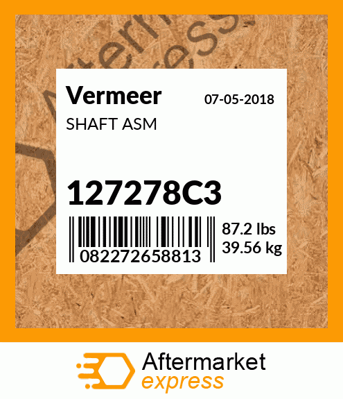 Spare part 127278C3 + SHAFT ASM