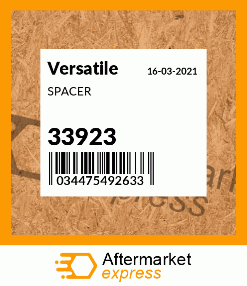 Spare part 33923 + SPACER