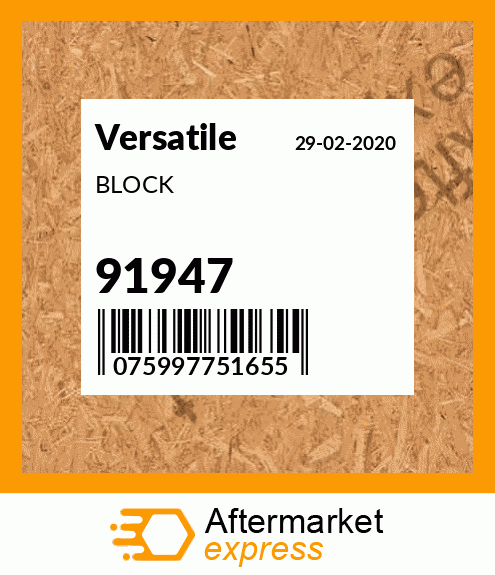 Spare part 91947 + BLOCK