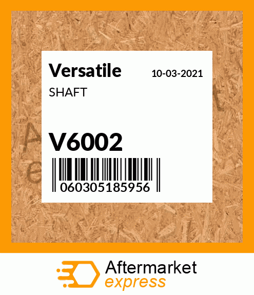 Spare part V6002 + SHAFT