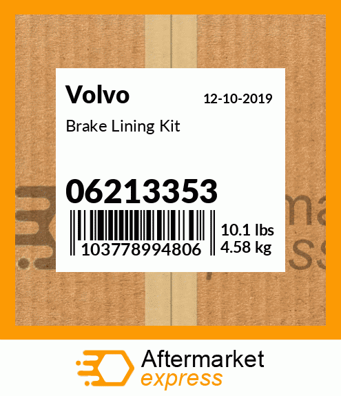 Brake Lining Kit 06213353