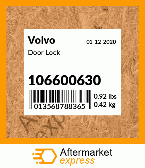 Spare part 106600630 + Door Lock