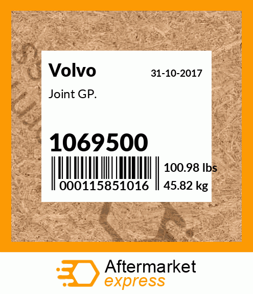 Spare part 1069500 + Joint GP.