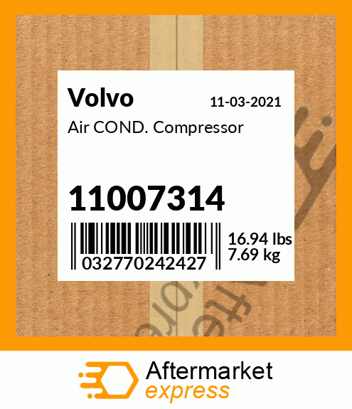 Spare part 11007314 + Air COND. Compressor