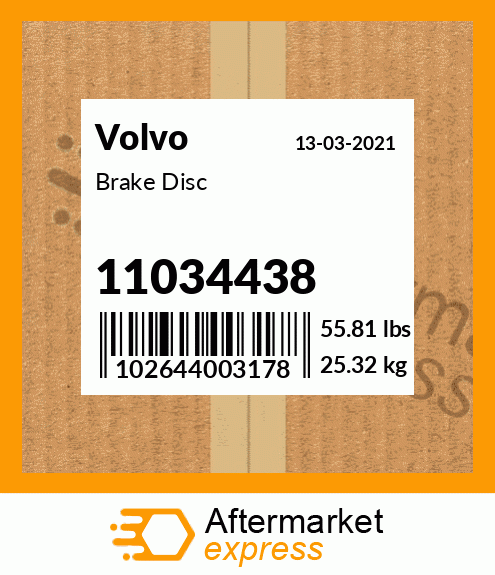 Spare part 11034438 + Brake Disc