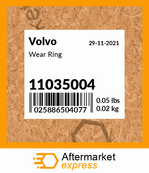 Spare part 11035004 + Wear Ring