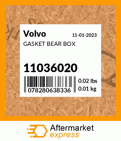 Spare part 11036020 + GASKET BEAR BOX