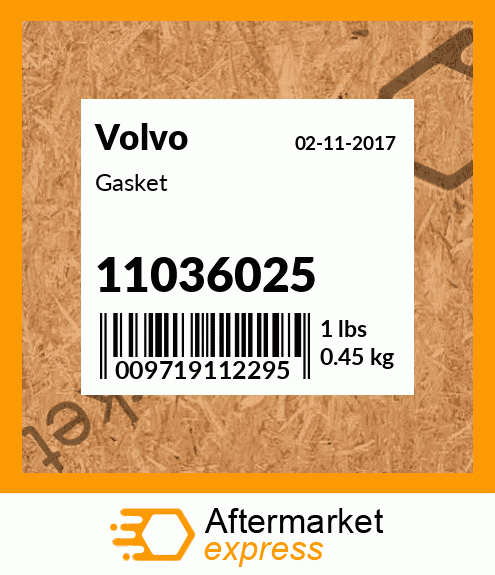 Spare part 11036025 + Gasket