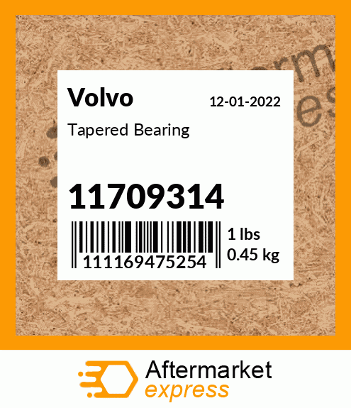 Spare part 11709314 + Tapered Bearing