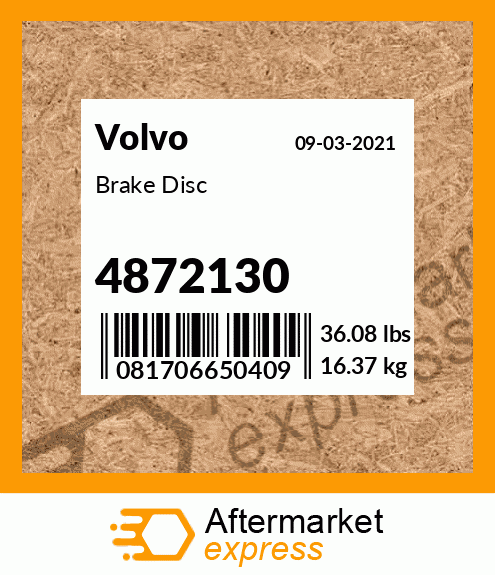 Spare part 4872130 + Brake Disc