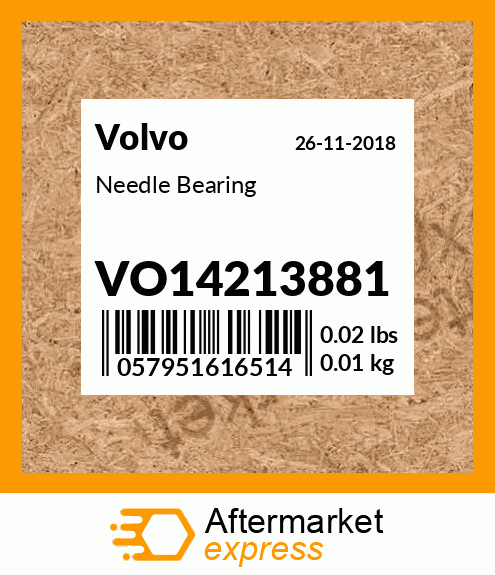 Spare part VO14213881 + Needle Bearing