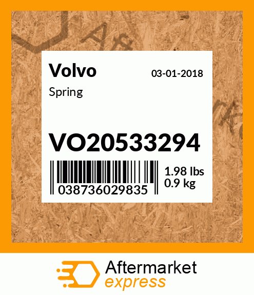 Spare part VO20533294 + Spring