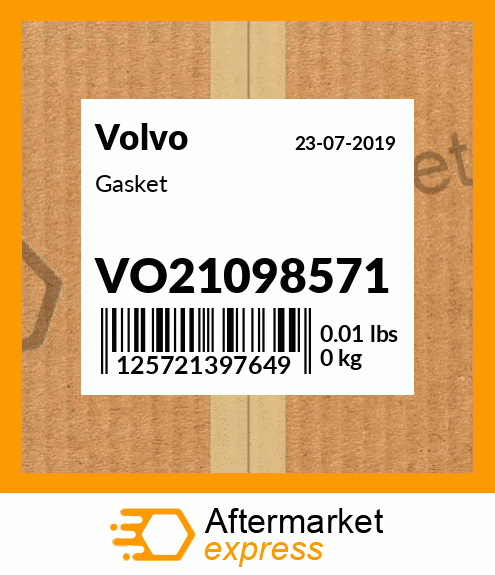 Spare part VO21098571 + Gasket