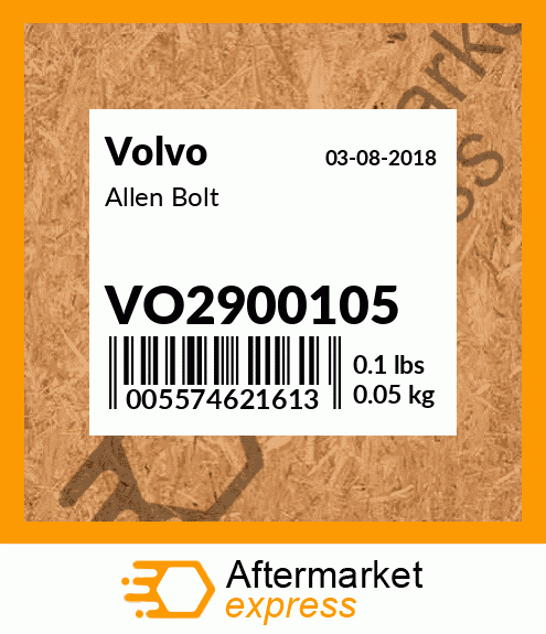 Spare part VO2900105 + Allen Bolt