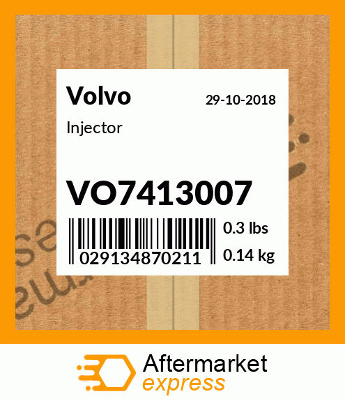 Spare part VO7413007 + Injector