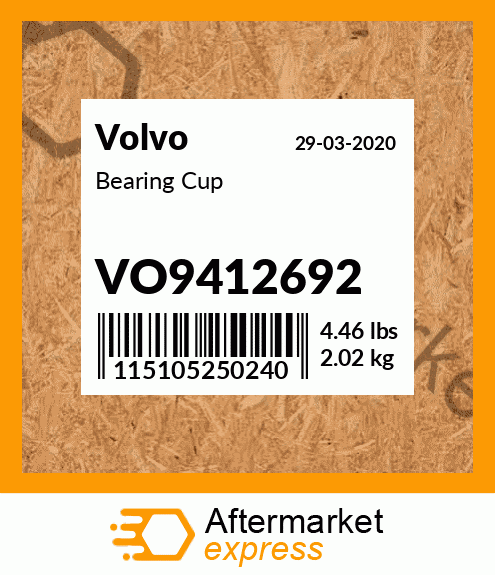 Spare part VO9412692 + Bearing Cup