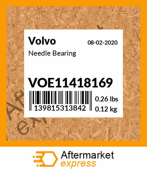 Spare part VOE11418169 + Needle Bearing