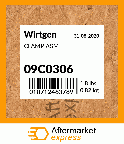 Spare part 09C0306 + CLAMP ASM