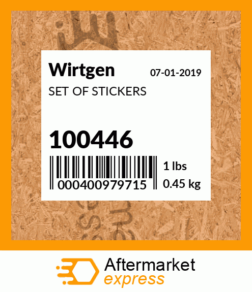 Spare part 100446 + SET OF STICKERS