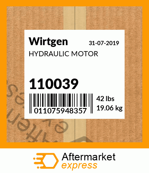 Spare part 110039 + HYDRAULIC MOTOR