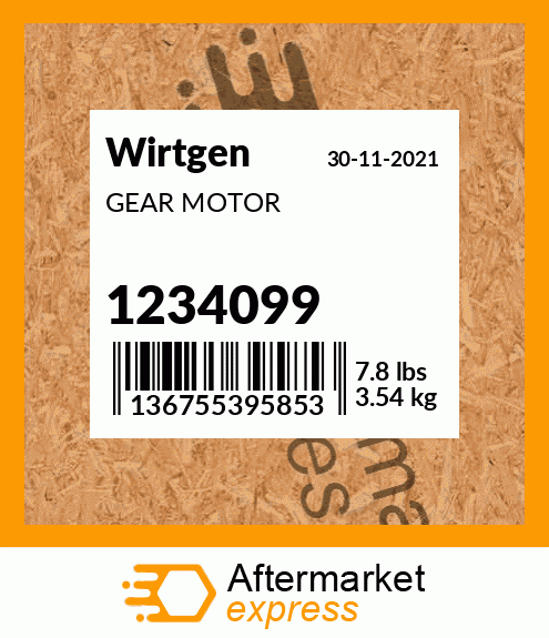 Spare part 1234099 + GEAR MOTOR