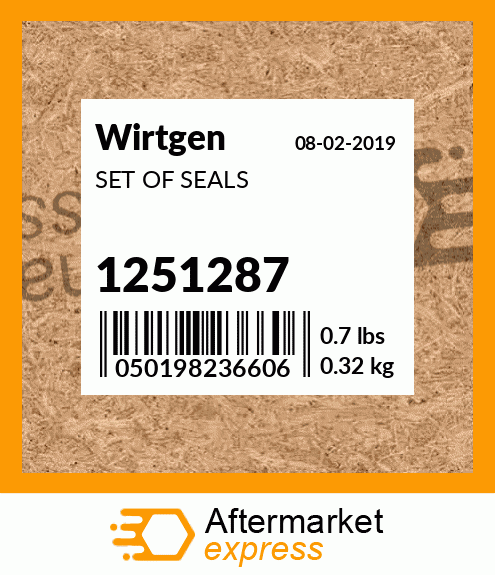 Spare part 1251287 + SET OF SEALS