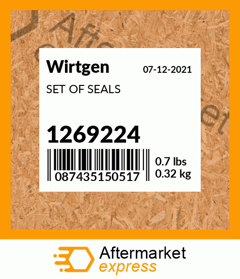 Spare part 1269224 + SET OF SEALS