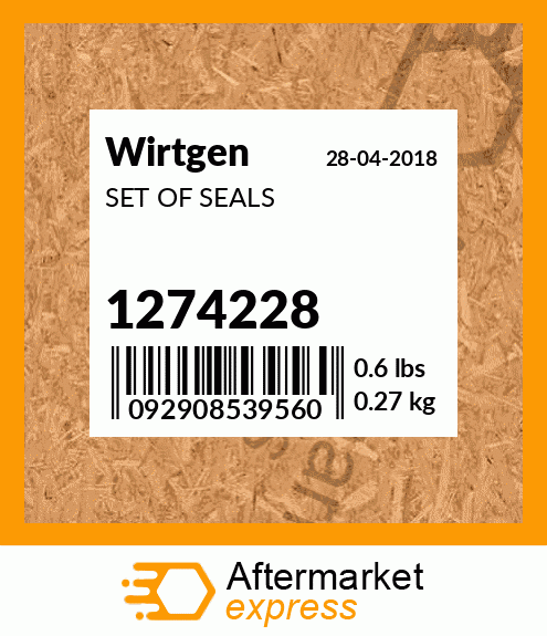 Spare part 1274228 + SET OF SEALS