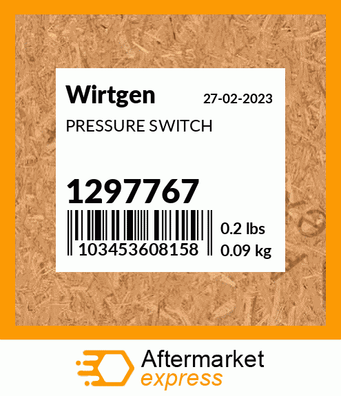 Spare part 1297767 + PRESSURE SWITCH