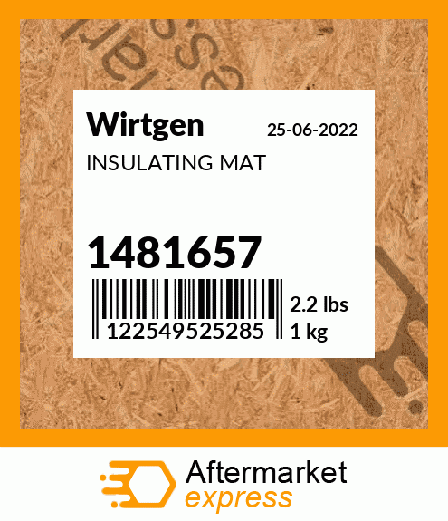 Spare part 1481657 + INSULATING MAT